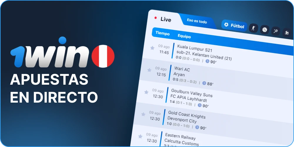Apuestas en vivo en 1win