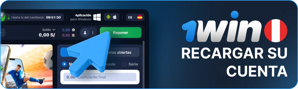 Deposite fondos en su cuenta 1win